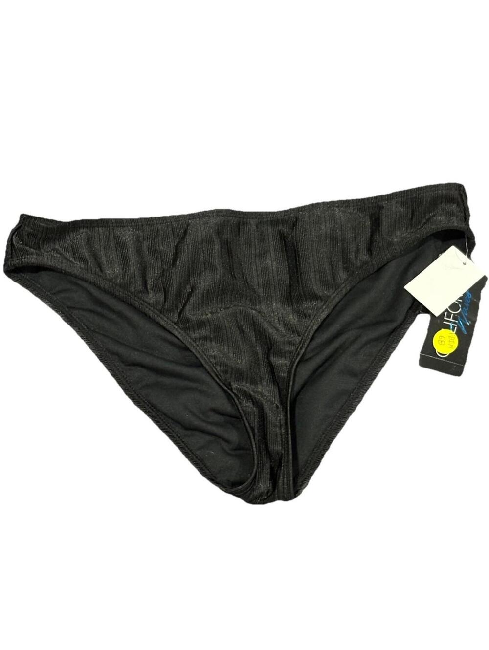 California Waves Black Bikini Bottoms – Women’s Swimwear Size XL